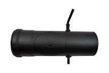 Rauchrohr schwarz Ø80 250 mm m. Dämpfer